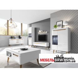 Модульная гостиная Nordi Белый/белый глянец Perfect Home