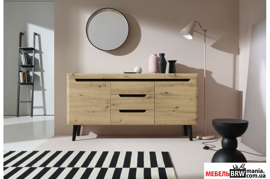 Комод Perfect Home Норди / Nordi NKSZ160 2-дверный с 3 ящиками Дуб артизан