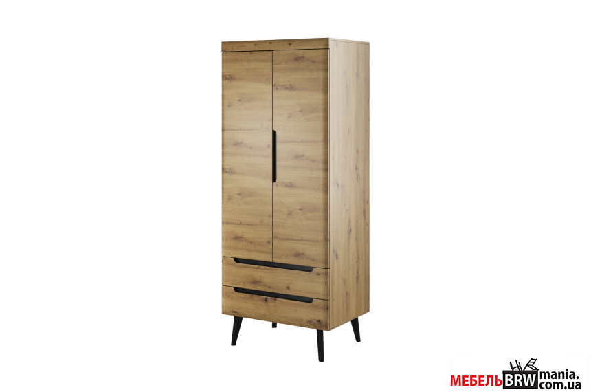 Шкаф платяной Perfect Home Норди / Nordi NSZ80 2-дверный Дуб артизан