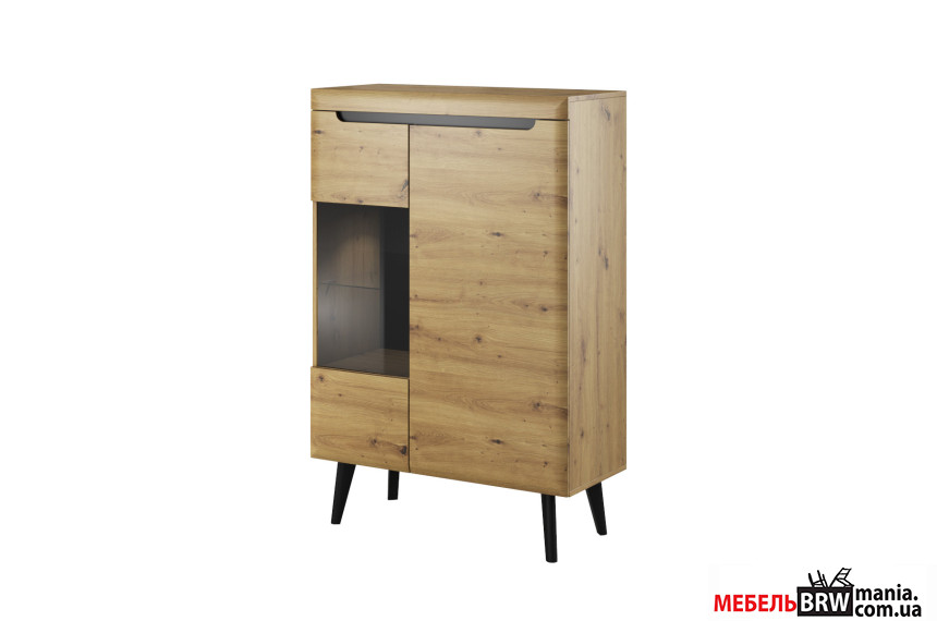 Витрина низкая Perfect Home Норди / Nordi NWT90 2-дверная Дуб артизан