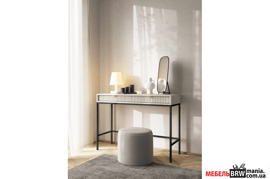 Стол туалетный Perfect Home Нова / Nova T104 с 2 ящиками и черными ножками Кашемир