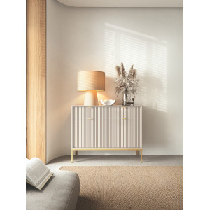 Комод Perfect Home Нова / Nova KSZ104 2-дверный с 2 ящиками и золотыми ножками Кашемир