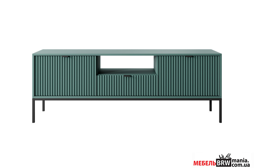 Тумба под ТВ Perfect Home Нова / Nova RTV154 2-дверная с 1 ящиком и черными ножками Лабрадор