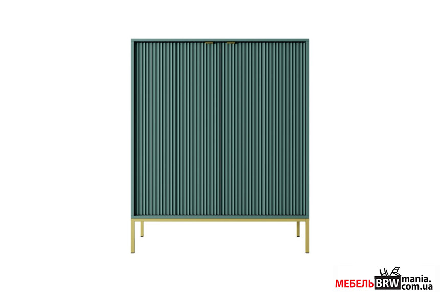 Комод высокий Perfect Home Нова / Nova K104 2-дверный с золотыми ножками Лабрадор