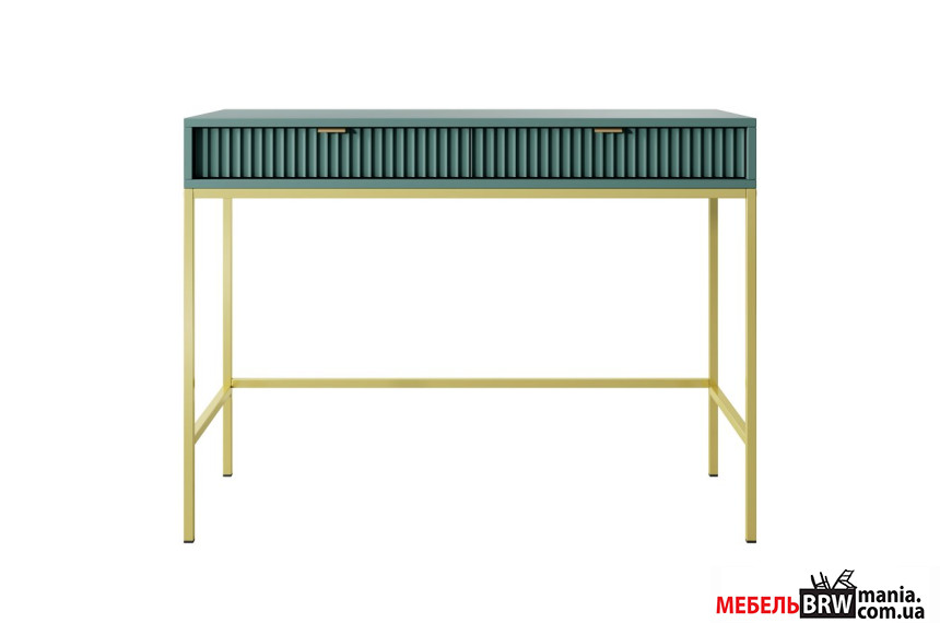 Стол туалетный Perfect Home Нова / Nova T104 с 2 ящиками и золотыми ножками Лабрадор