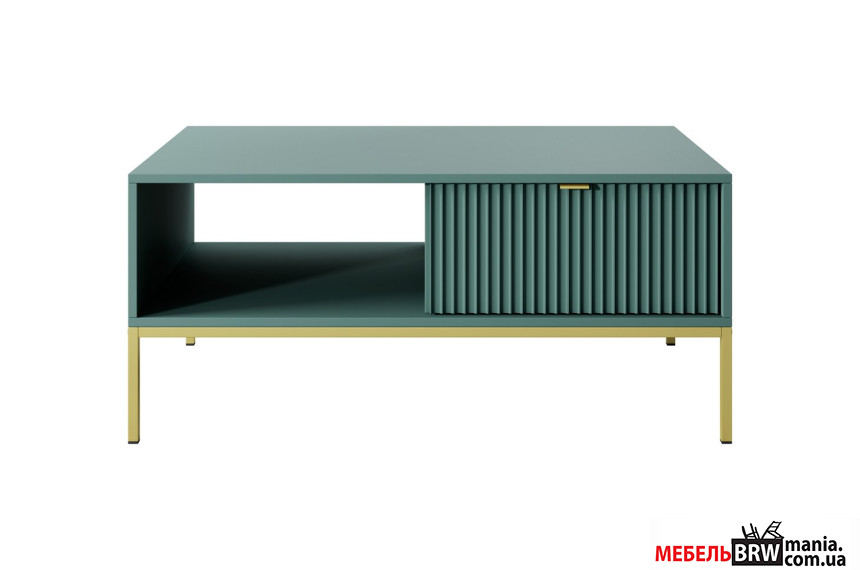 Стол журнальный Perfect Home Нова / Nova L104 с 2 ящиками и золотыми ножками Лабрадор