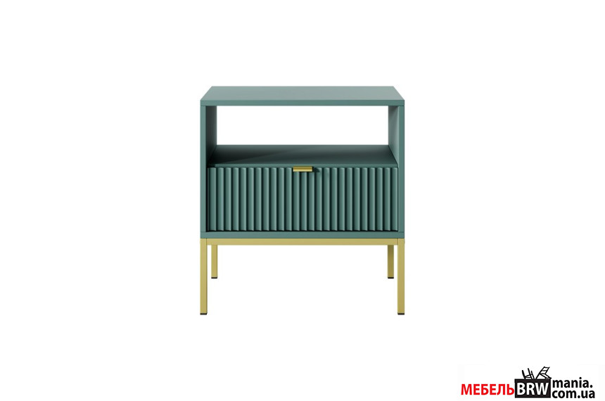 Тумба прикроватная Perfect Home Нова / Nova S54 с 1 ящиком и золотыми ножками Лабрадор