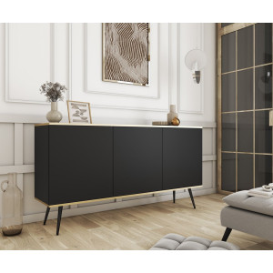 Комод Perfect Home Оро / Oro K160 3-дверний з чорн...