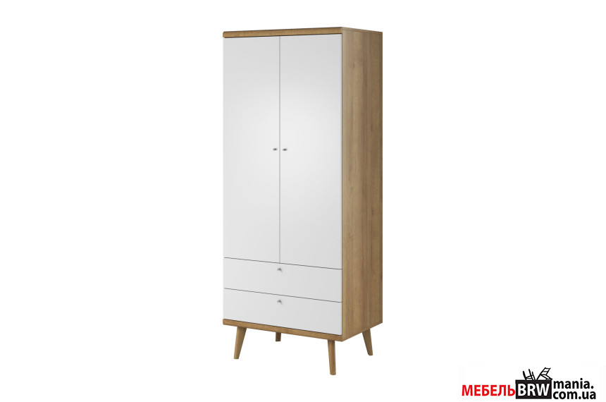 Шкаф платяной Perfect Home Примо / Primo PSZ80 2-дверный Дуб ривьера/белый