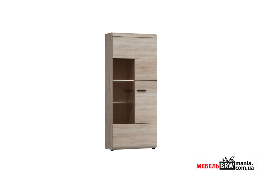 Витрина высокая Link 2D1W/80 2-дверная Дуб сонома