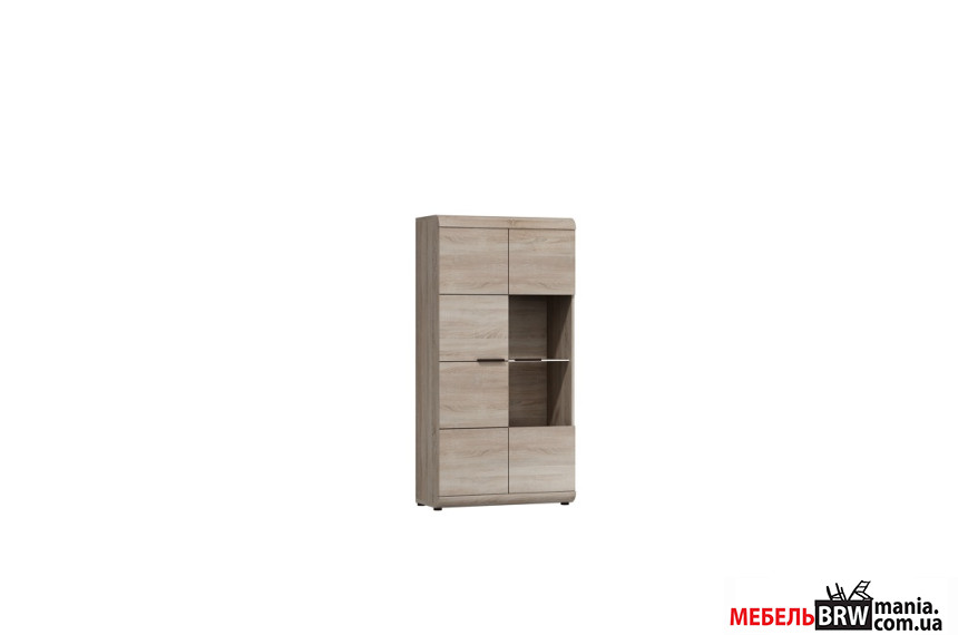 Витрина низкая Link 2D1W/80 2-дверная Дуб сонома