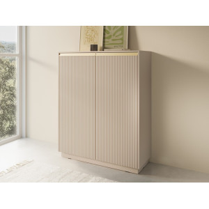 Комод высокий Perfect Home Роял / Royal KW104 2-дверный Бежевый