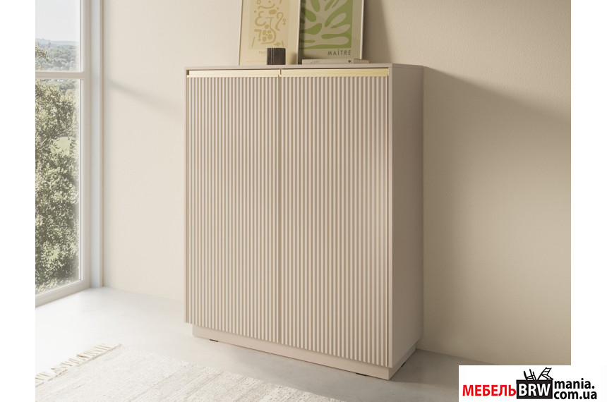 Комод высокий Perfect Home Роял / Royal KW104 2-дверный Бежевый