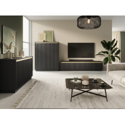 Модульная гостиная Royal Черный Perfect Home