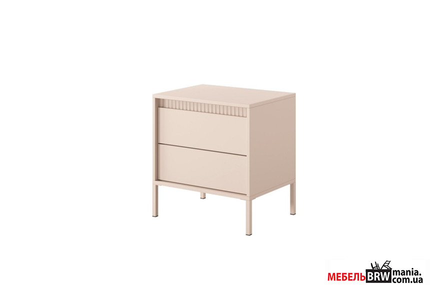 Тумба прикроватная Perfect Home Сенсо / Senso 2S/53 с 2 ящиками Беж