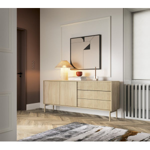 Комод Perfect Home Таво / Tavo 2D3S/187 2-дверный с 3 ящиками Дуб кремона