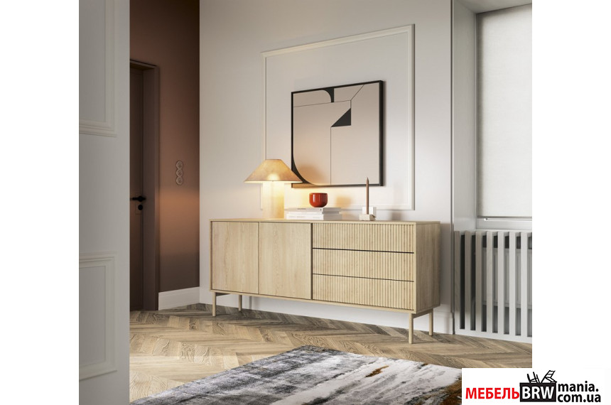 Комод Perfect Home Таво / Tavo 2D3S/187 2-дверный с 3 ящиками Дуб кремона