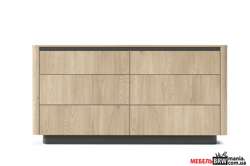 Комод Perfect Home Торро / Torro 6S/163 с 6 ящиками Дуб кремона/черный