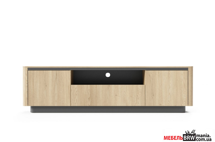 Тумба под ТВ Perfect Home Торро / Torro 3D/200 3-дверная Дуб кремона/черный
