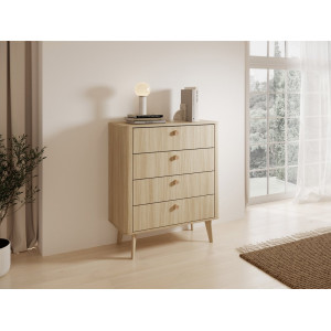 Комод Perfect Home Вики / Viki 4S/88 с 4 ящиками Дуб бариста