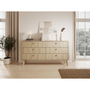 Комод Perfect Home Вики / Viki 6S/163 с 6 ящиками Дуб бариста