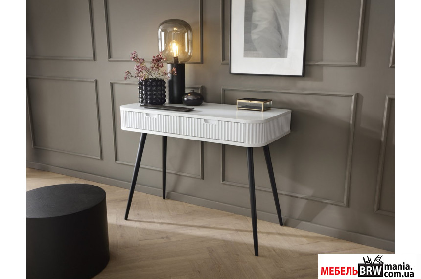 Стол туалетный Perfect Home Зова / Zova T103 с 2 ящиками и черными ножками Белый