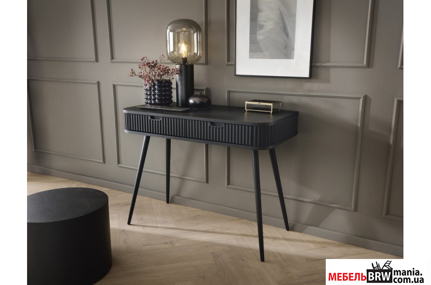 Стол туалетный Perfect Home Зова / Zova T103 с 2 ящиками и черными ножками Черный