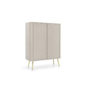 Комод высокий Perfect Home Зова / Zova K103 2-дверный с золотыми ножками Кашемир