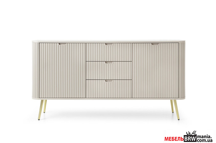 Комод Perfect Home Зова / Zova KSZ168 2-дверный с 3 ящиками и золотыми ножками Кашемир