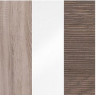 Дуб сонома темний/білий глянець