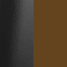 Черный глянец/коричневый мат