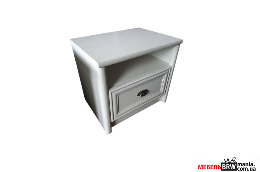 Тумба прикроватная Салерно / Salerno KOM1S Гербор с 1 ящиком Белый