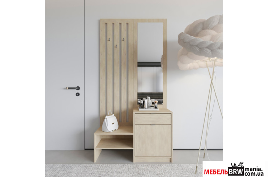 Прихожая Сіті / City Гербор 1-дверная с 1 ящиком Дуб кремона