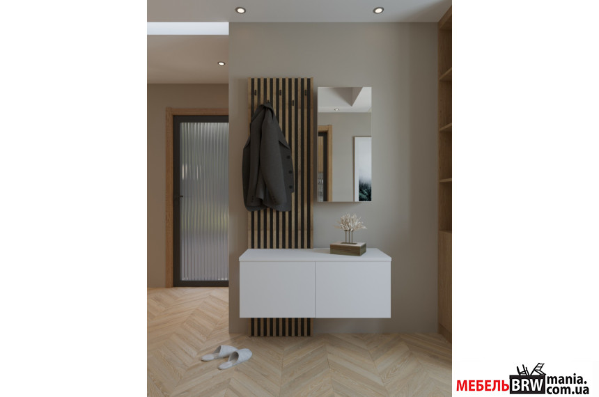 Прихожая Арика / Arika Гербор 3-дверная Нимфея альба/черный