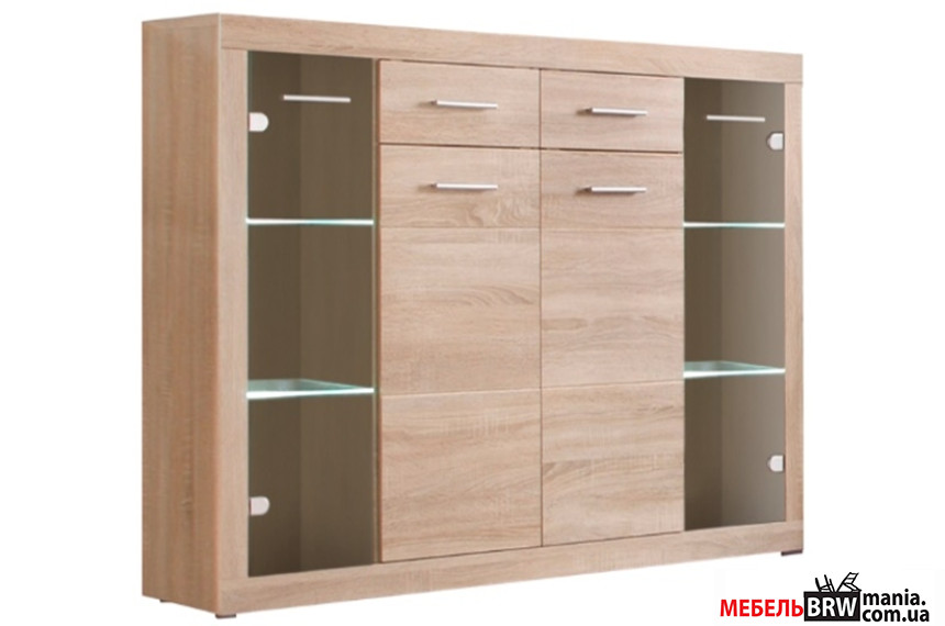 Комод Елия / Elia KOM2D2S2W БРВ 2-дверный с 2 ящиками Дуб сонома