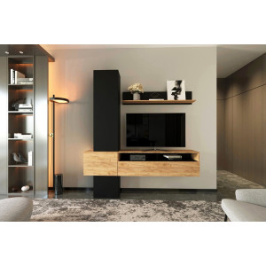 Стінка у вітальню Венді / Wendy Гербор Дуб крафт з...