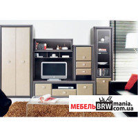 Стінка у вітальню Петіо МДФ / Petio MDF Гербор Венге магія/штрокс темний