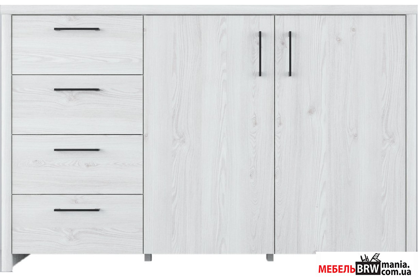 Комод Бланш / Blansh KOM2D4S БРВ 2-дверный с 4 ящиками Лиственница сибиу