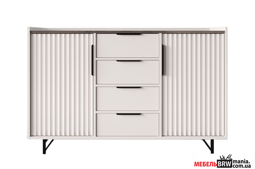 Комод Фреско / Fresko KOM2D4S БРВ 2-дверный с 4 ящиками Кашемир/каштан арвадонна минк
