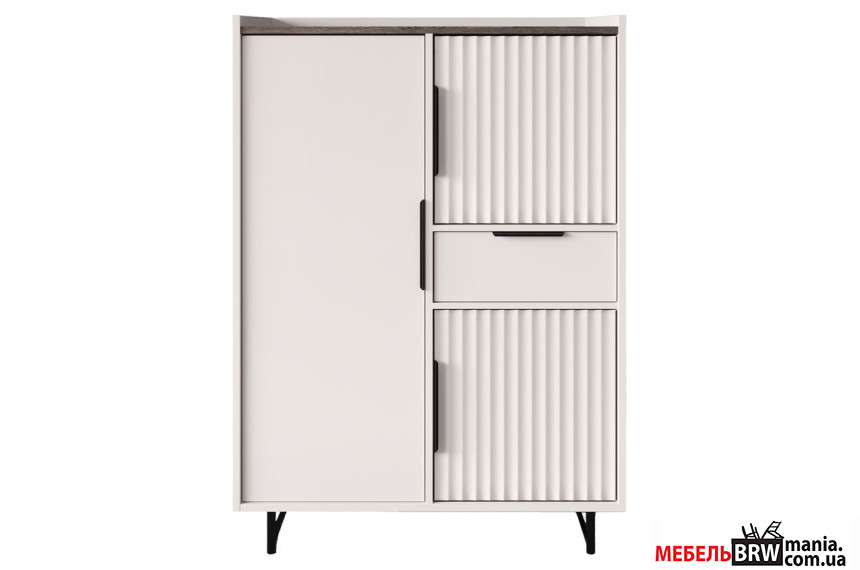 Тумба Фреско / Fresko REG3D1S БРВ 3-дверная с 1 ящиком Кашемир/каштан арвадонна минк