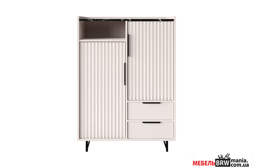 Комод Фреско / Fresko KOM2D2S БРВ 2-дверный с 2 ящиками Кашемир/темный мрамор