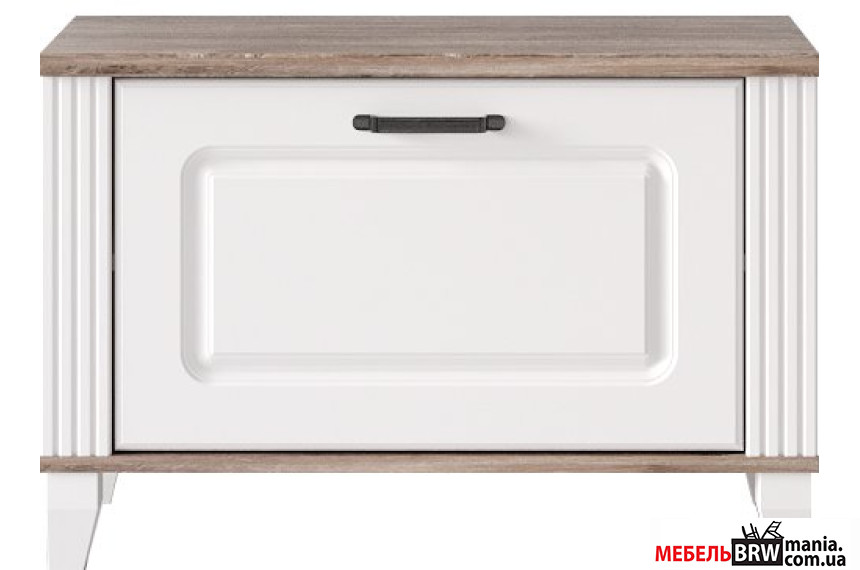Тумба для обуви Канди / Kandy BUT1D БРВ 1-дверная Белый альпийский/дуб стирлинг/белый матовый