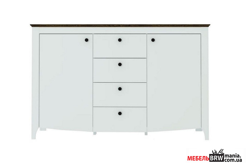 Комод Карина / Karina KOM2D4S Гербор 2-дверный с 4 ящиками Пепельный/антрацит