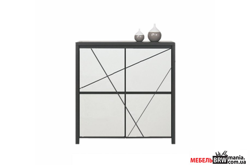 Шкафчик Каспиан МДФ / Kaspian MDF KOM4D БРВ 4-дверный Венге магия/белый снег