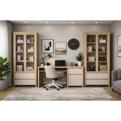 Модульное рабочее место Каспиан / Kaspian Дуб сонома/кашемир Мебель БРВ