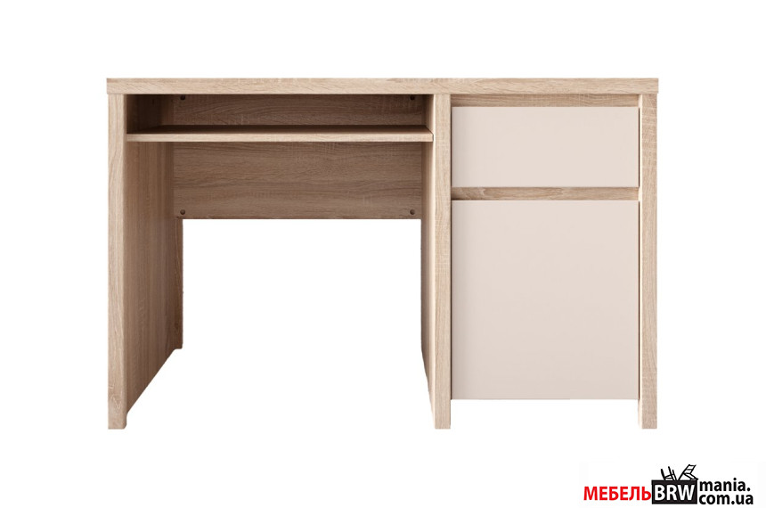 Стол компьютерный, письменный Каспиан / Kaspian BIU1D1S БРВ 1-дверный с 1 ящиком Дуб сонома/кашемир