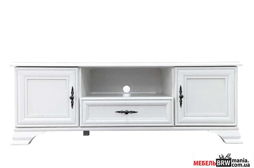 Тумба под ТВ Кентуки / Idento RTV2D1S БРВ 2-дверная с 1 ящиком Белый альпийский
