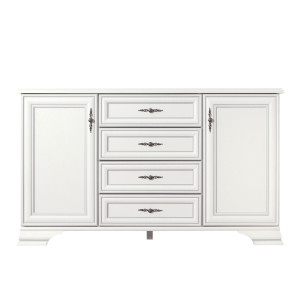 Комод Кентукі / Idento KOM2D4S N БРВ 2-дверний з 4 шухлядами Білий альпійський