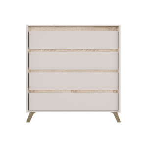 Комод Лаундж / Lounge KOM4S БРВ с 4 ящиками Кашемир/дуб сонома