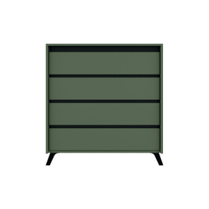 Комод Лаундж / Lounge KOM4S БРВ с 4 ящиками Зеленый дымчатый/черный